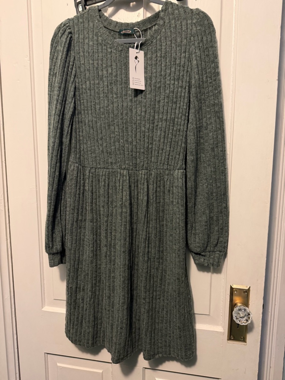 BNWT Ribbed Knit Long Sleeve Sweater Dress